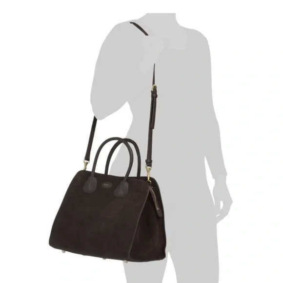 NWT Moncrief London Elegant Brown Leather Handbag - Picture 2 of 2